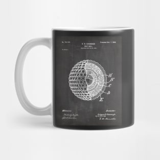 Golf Ball Patent - Golfer Art - Black Chalkboard Mug